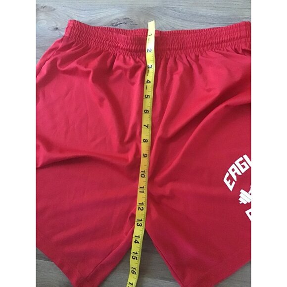A4- BOY ELASTIC WAIST RED TRAINING SHORTS REGULAR FIT SIZE YOUTH X-LARGE (18-20) - Picture 4 of 7